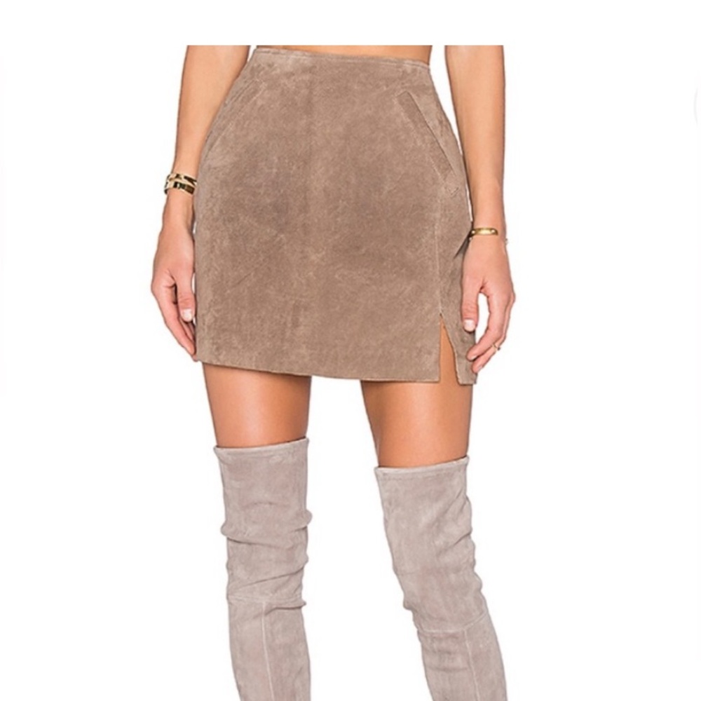 Blank NYC Suede Skirt in Midnight Toker NWT